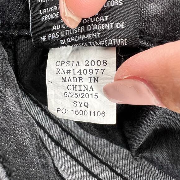 Girls Hudson SYQ Black Distressed Skinny Jeans Size 10 - Picture 5 of 6